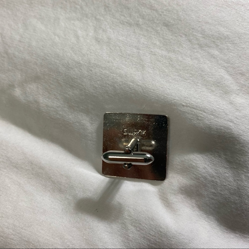 Swank Pink Horse Mid Century Cuff Links & Tie Clip Set - Picture 5 of 8